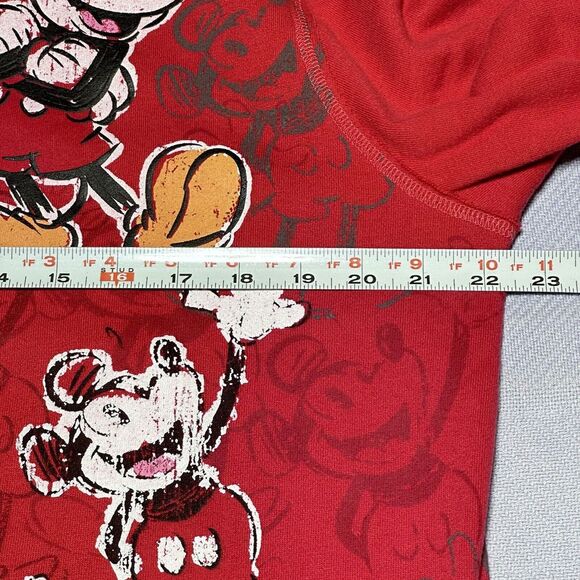 Disney Store Mickey Mouse All Over Print Red Pullover Hoodie Women's Size‎ XL - Picture 8 of 12